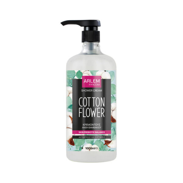 ARLEM Cotton Flower Shower Cream, 1000 ml